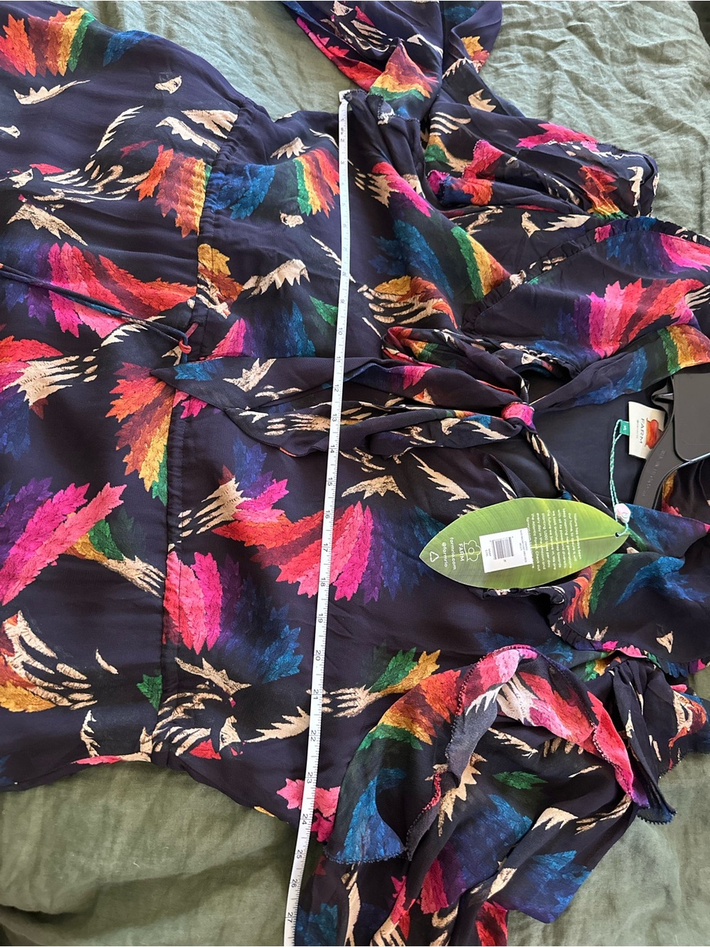 NWT FARM Rio Black Macaws Flight Ankle Midi Dress XL - Picture 4 of 11